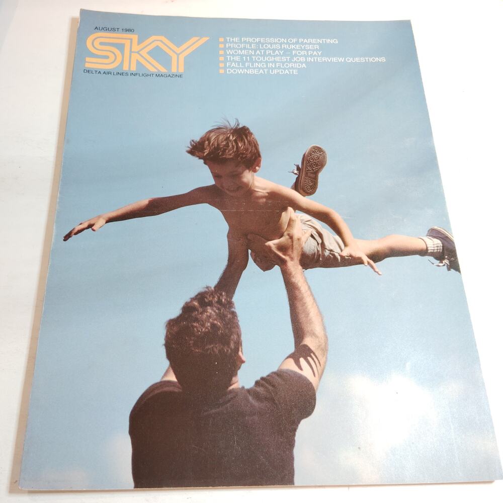 Delta Sky In-Flight Magazine August 1980 - The Profession of Parenting, LPGA